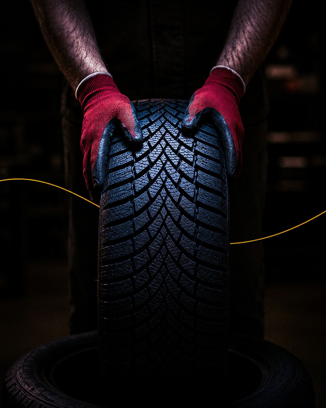 Wheel removed during brake work